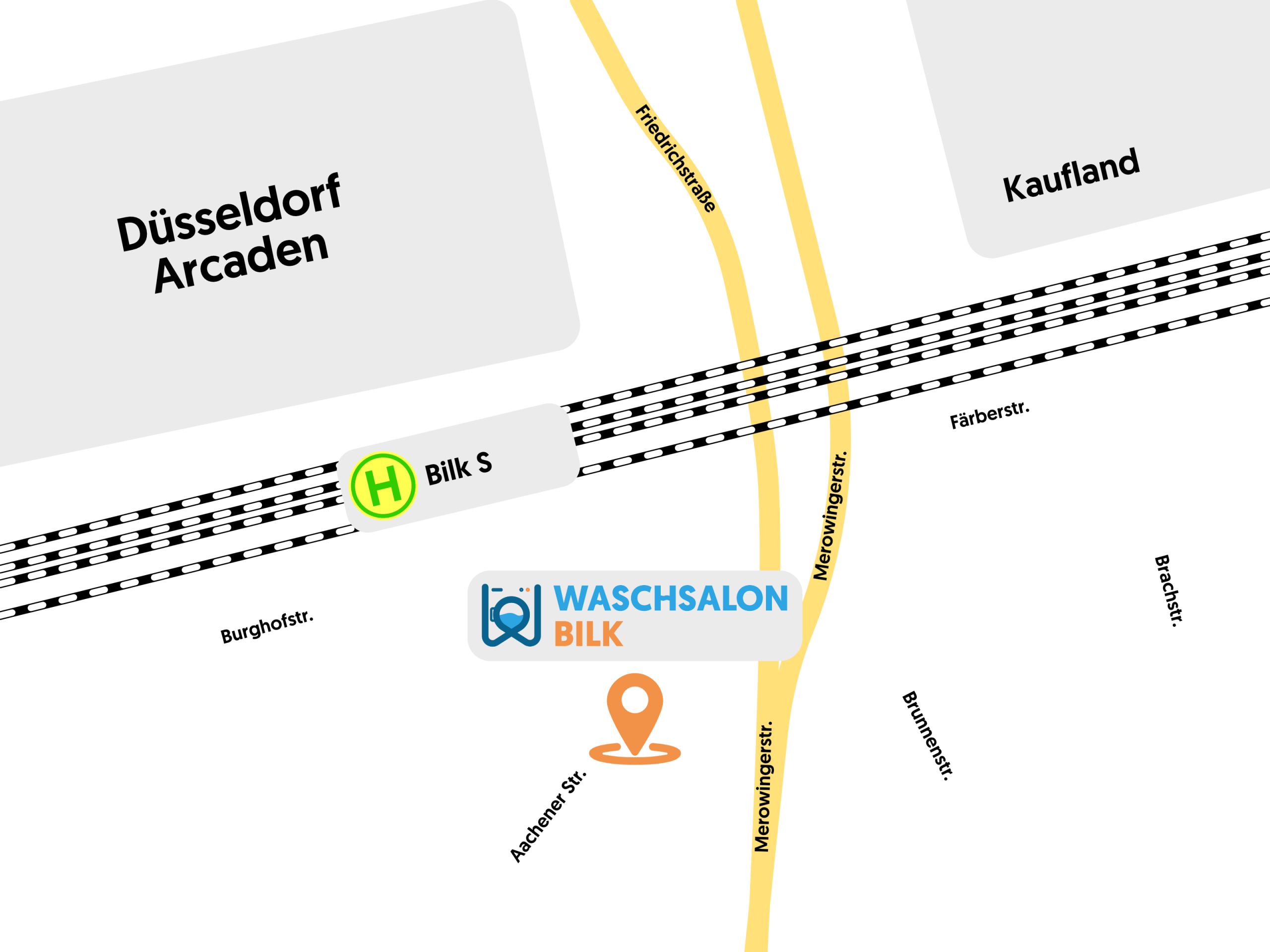 Karte Lage des Waschsalons